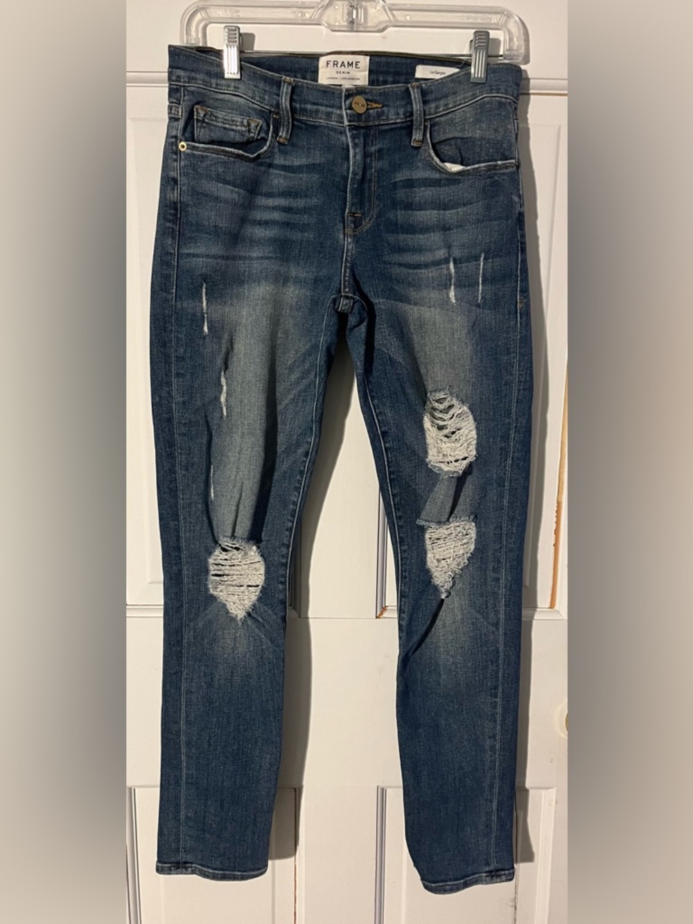 Frame Distressed Le Garçon Denim Blue Jeans Women’s Size 25